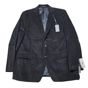 Michael Kors Corduroy Sport Coat Mens 46L 46 Black Classic-Fit Stretch‎ $295
